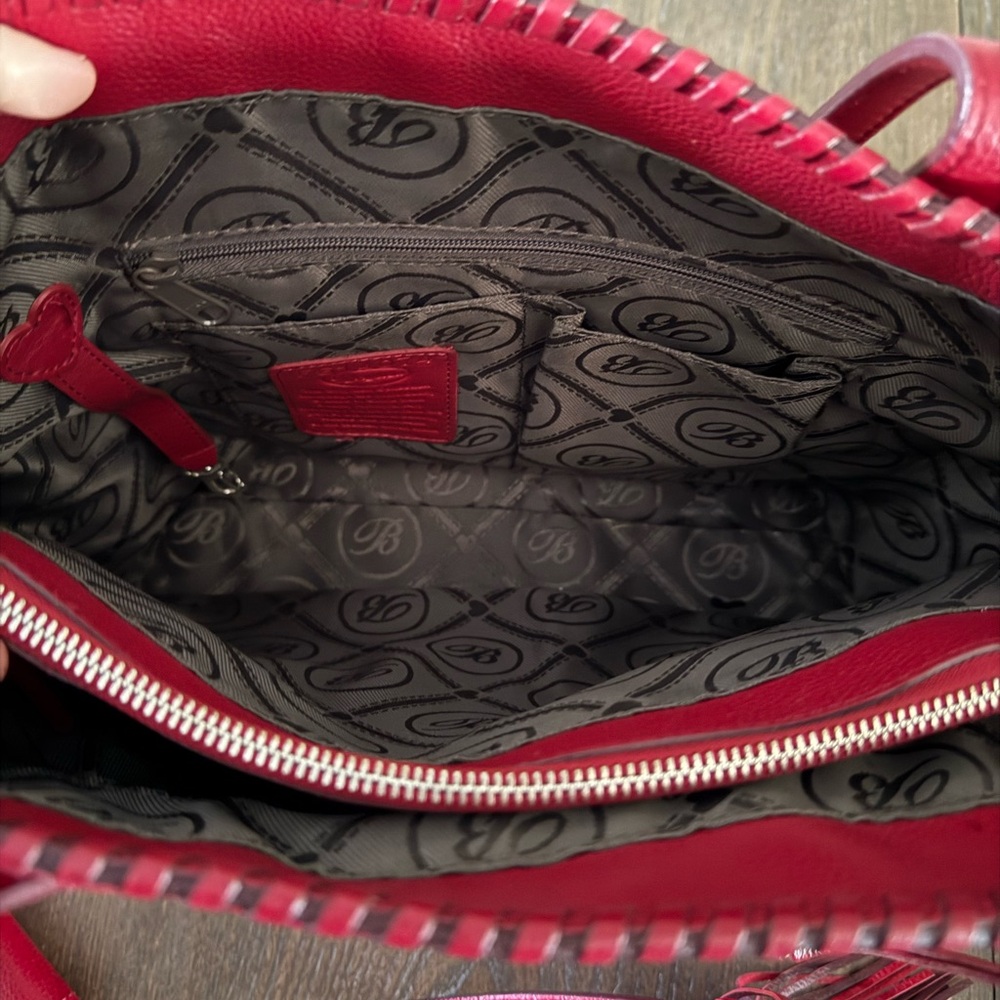 Brighton Ferrara Gabriella Red Medallion Tassel Tote & Wallet for Valentines Day - Picture 5 of 7